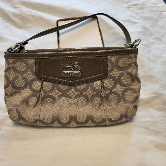 Coach Signature Wristlet - Picture 1 of 9